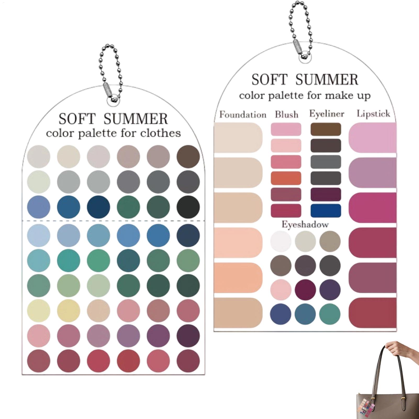 Summer Clothing Guide - 2pcs Soft Summer Color Palette Card
