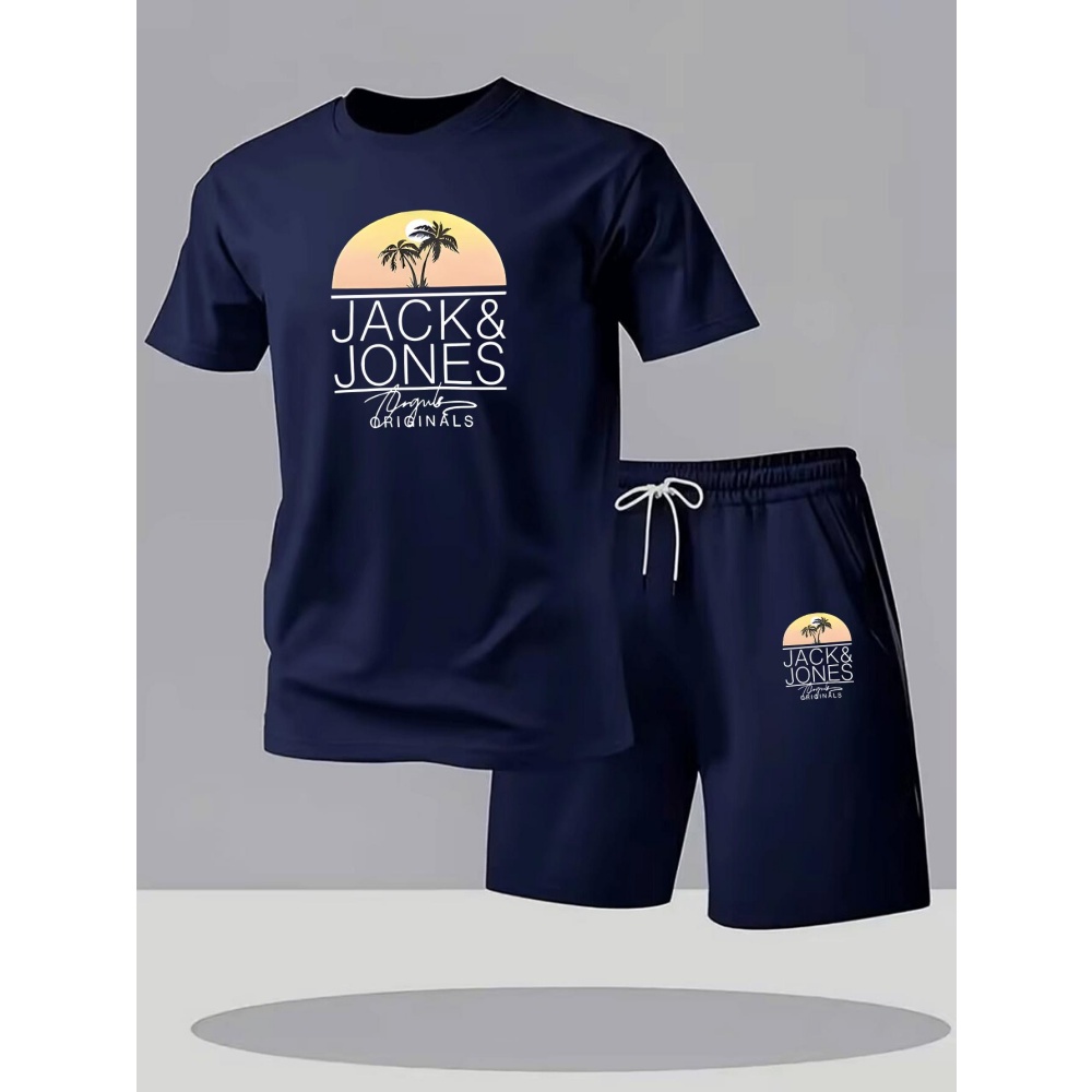 Summer Gym Clothing - Men's Fitness T-Shirts Sets Breathable Quick
