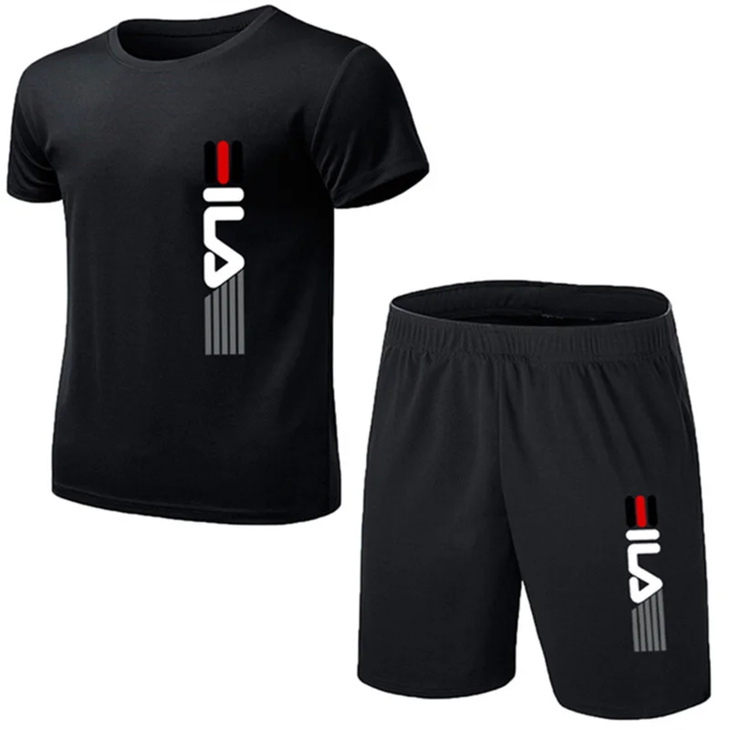Summer Gym Clothing - Summer Men's Fashion Simple Fitness Two-piece
