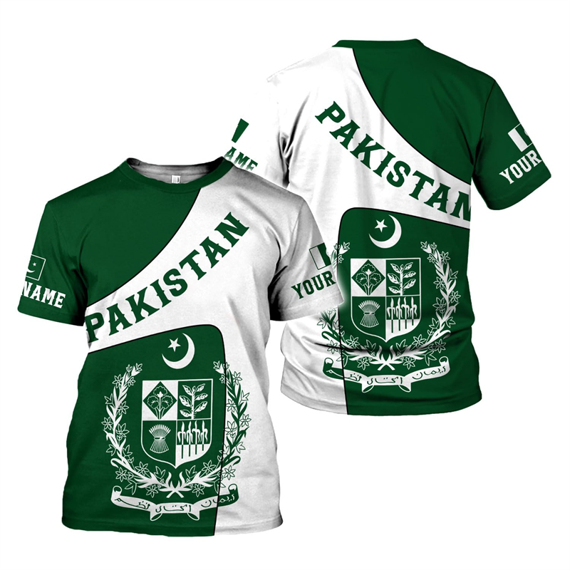 Pakistan Flag 3D Print Men's T - Summer Clothing Pakistan ulasan dan harga