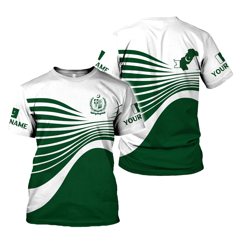 Pakistan Flag 3D Print Men's T - Summer Clothing Pakistan ulasan dan harga