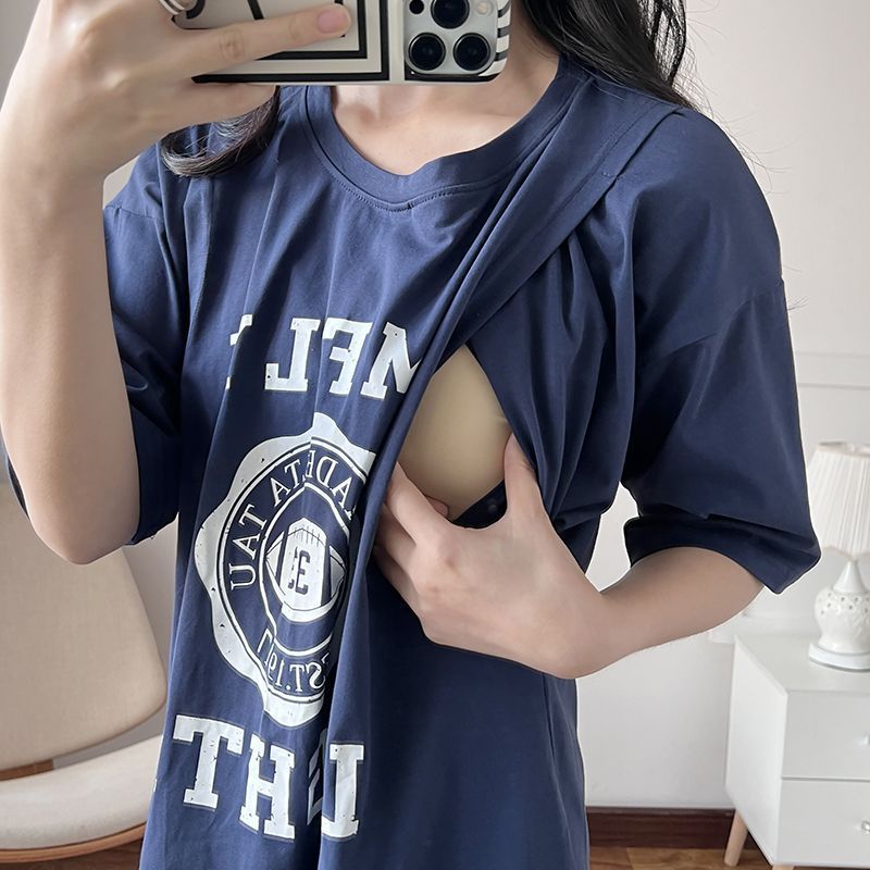 Nursing Dress Pregnant Breastf - Summer Clothing For Women ulasan dan harga