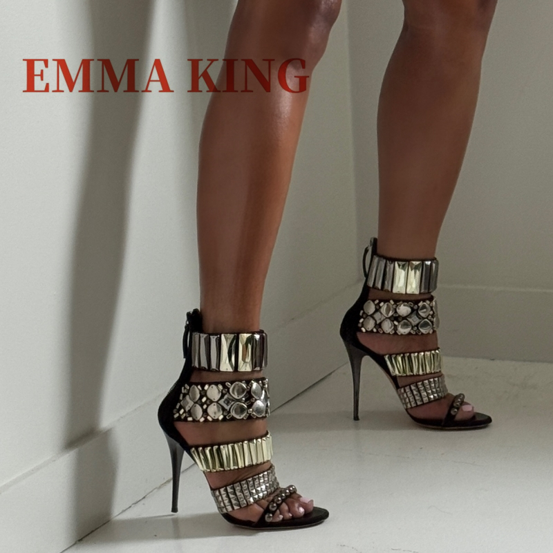 Black Embellished Ankle Strap  - Summer Clothing Stores ulasan dan harga
