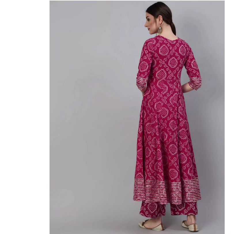 Indian Pure Cotton Rose Red Pr - Summer Clothing Pakistan ulasan dan harga