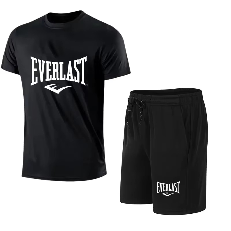 EVERLAST Men's T-shirt + Short - Summer Gym Clothing ulasan dan harga