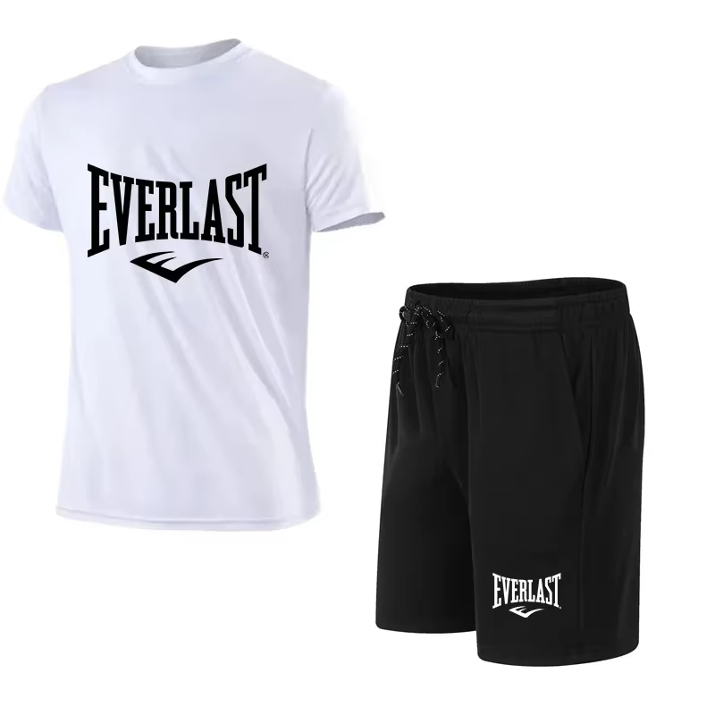 EVERLAST Men's T-shirt + Short - Summer Gym Clothing ulasan dan harga