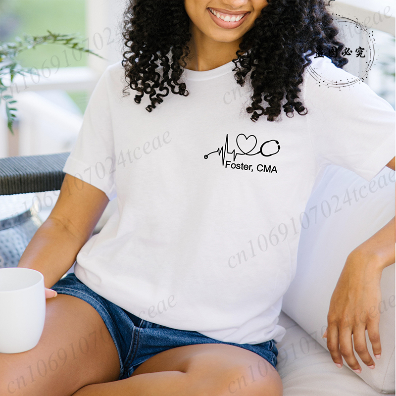 Custom Name Nurse Shirt Stetho - Summer Clothing Names ulasan dan harga