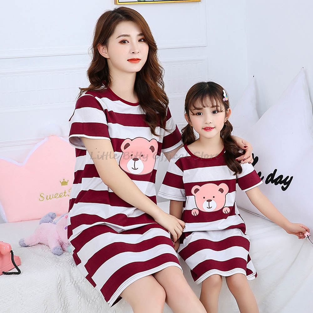 Summer Mom Daughter Night Dres - Summer Clothing For Teens ulasan dan harga