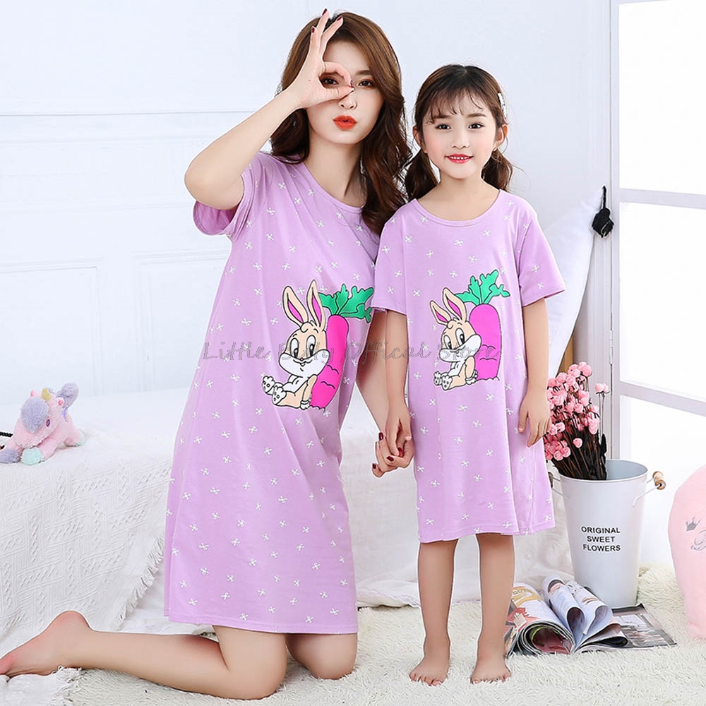 Summer Mom Daughter Night Dres - Summer Clothing For Teens ulasan dan harga