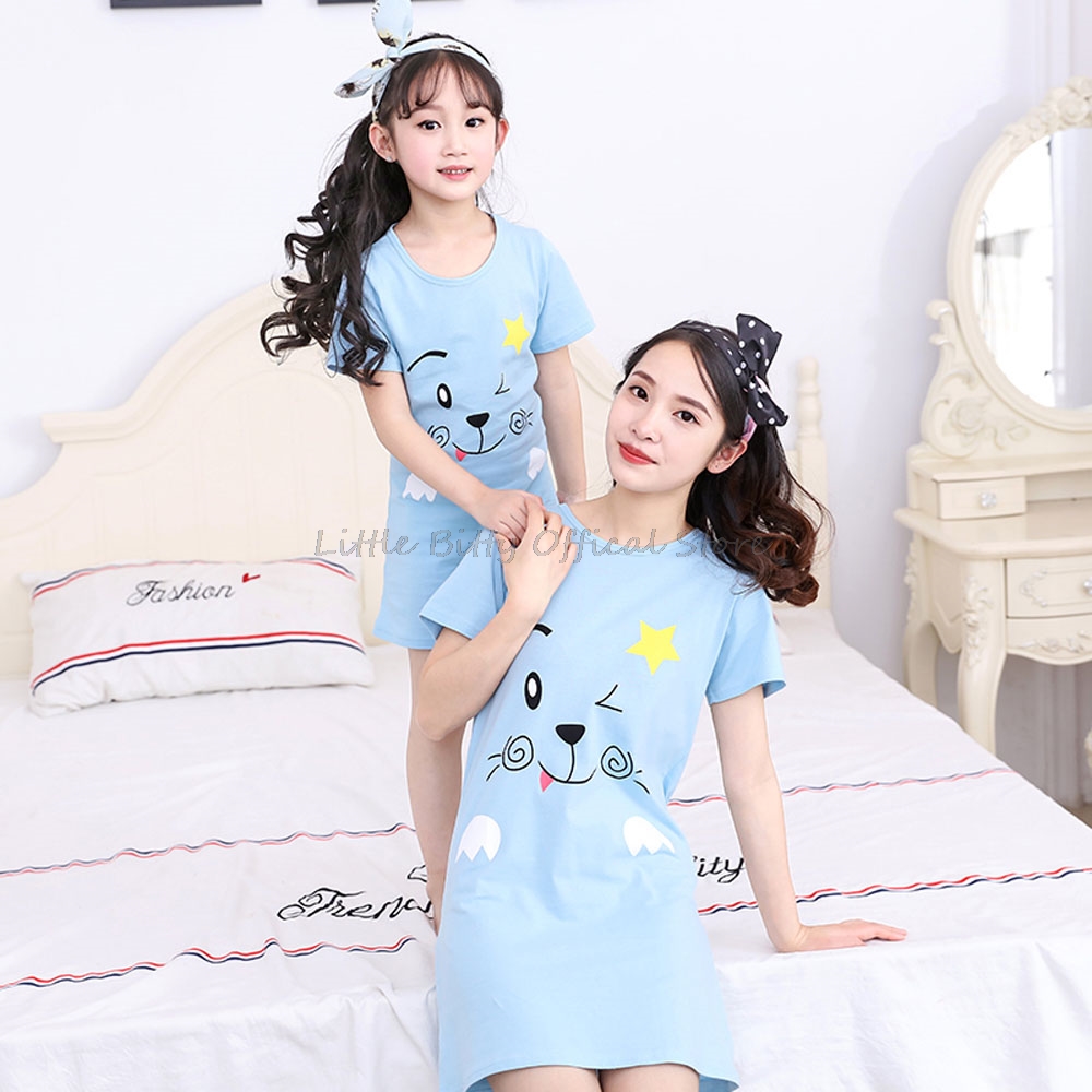 Summer Mom Daughter Night Dres - Summer Clothing For Teens ulasan dan harga