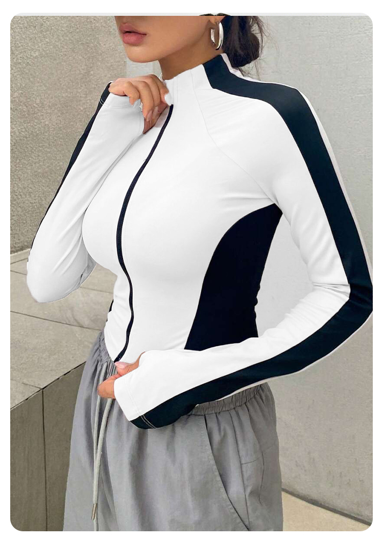 Yoga Clothes Stand Up Collar J - Summer Clothing For Women ulasan dan harga
