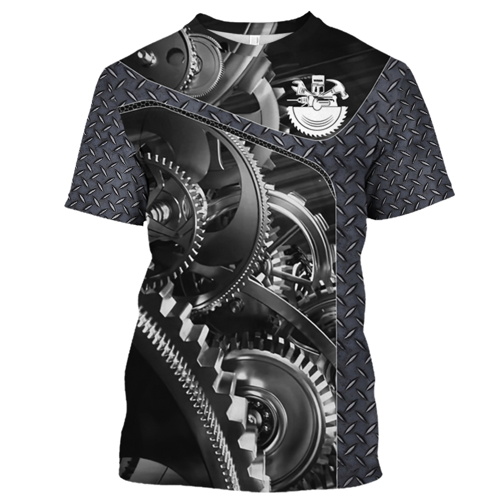 Vintage T-Shirt Mechanic 3D Pr - Summer Clothing Names ulasan dan harga