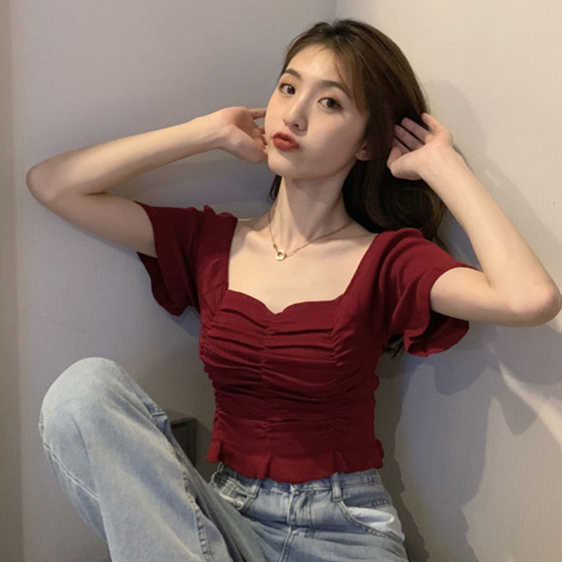 Knitted Fashion Blouse Woman R - Summer Clothing For Teens ulasan dan harga