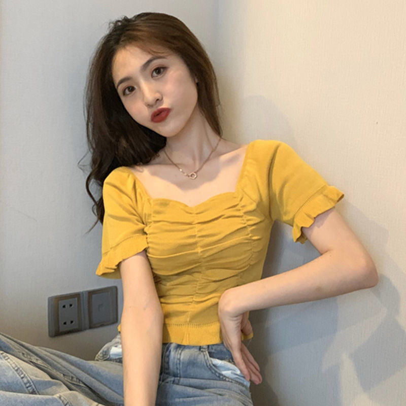 Knitted Fashion Blouse Woman R - Summer Clothing For Teens ulasan dan harga