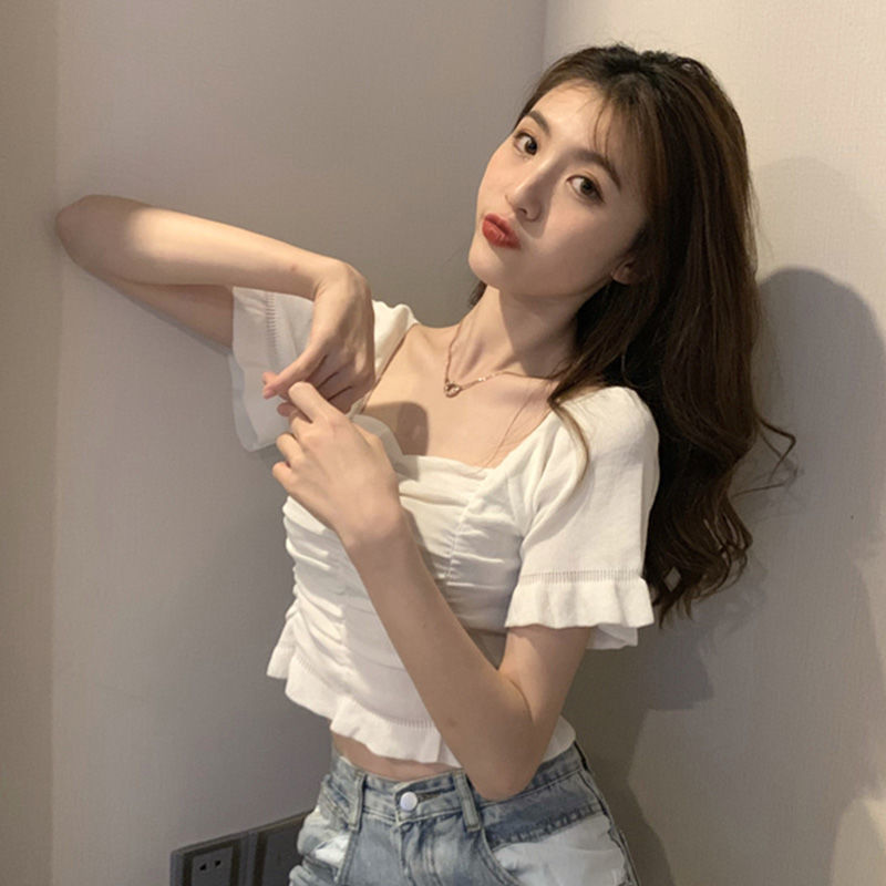 Knitted Fashion Blouse Woman R - Summer Clothing For Teens ulasan dan harga