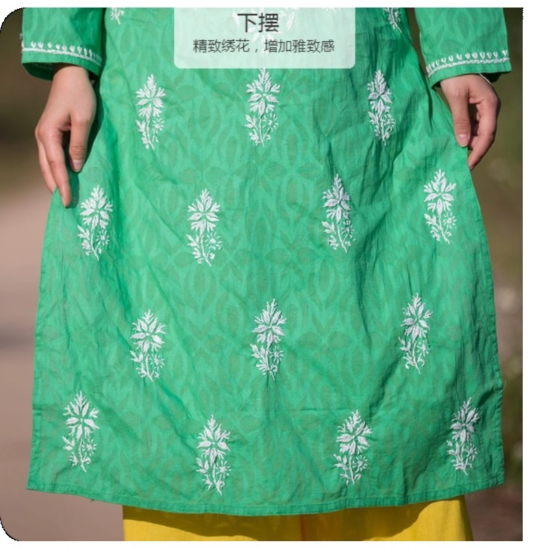 Women's Embroidered Kurti Indi - Summer Clothing Pakistan ulasan dan harga