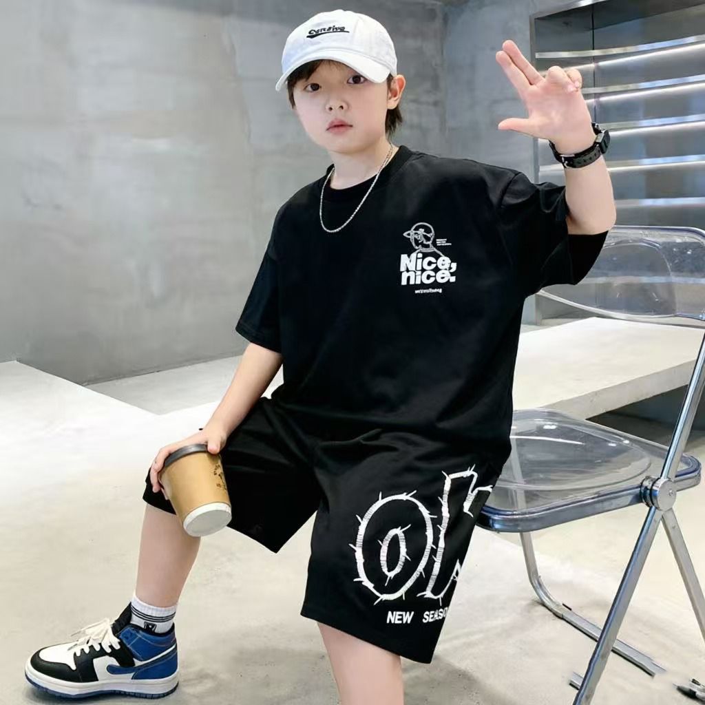 Cotton Summer Hip Hop Boys Clo - Summer Clothing Drawing For Kids ulasan dan harga