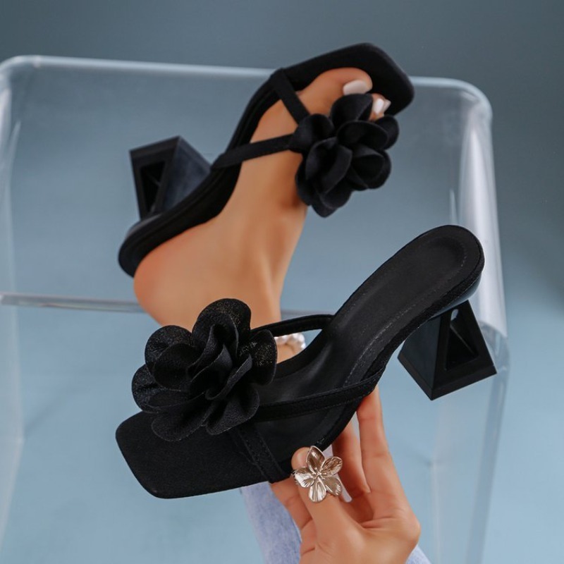 Womens 3D Flower Decor Sandals - Summer Clothing Stores ulasan dan harga