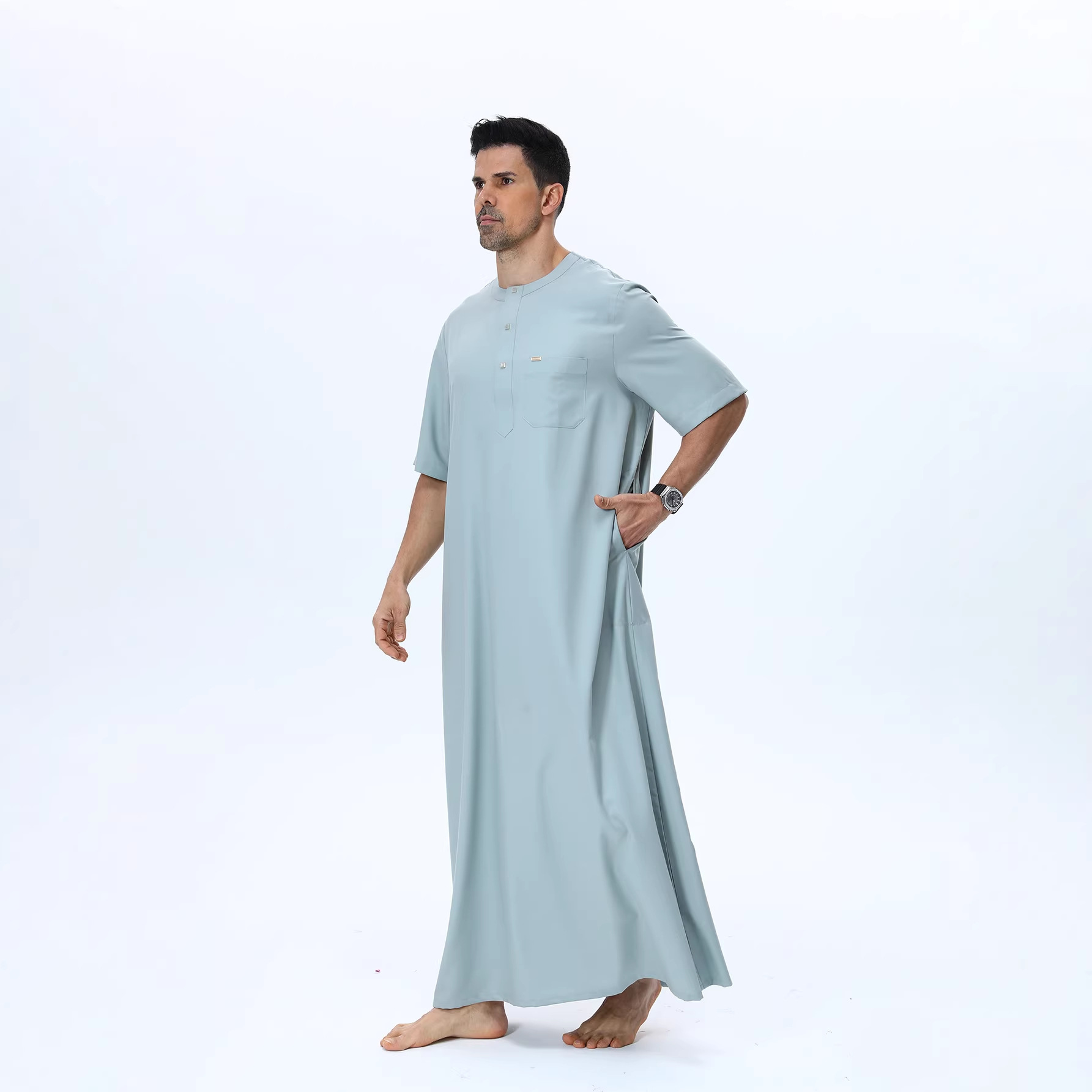 Muslim Men Abaya Kaftan Pakist - Summer Clothing Pakistan ulasan dan harga