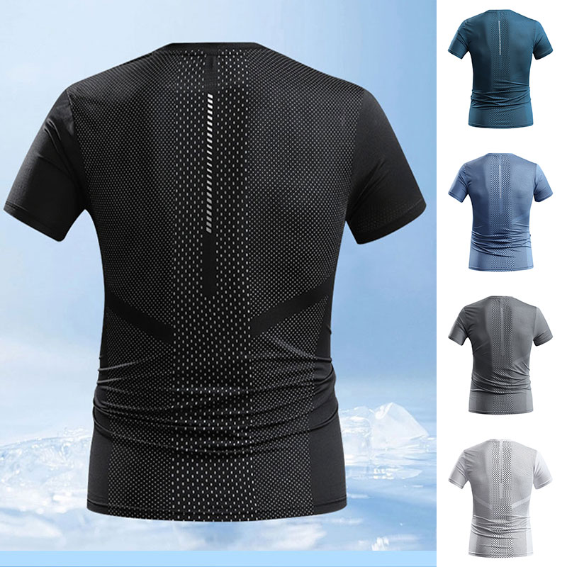 Men Summer Sports T-shirt Quic - Summer Gym Clothing ulasan dan harga