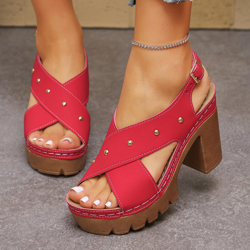 Vintage Super High Heel Cross  - Summer Clothing Stores ulasan dan harga